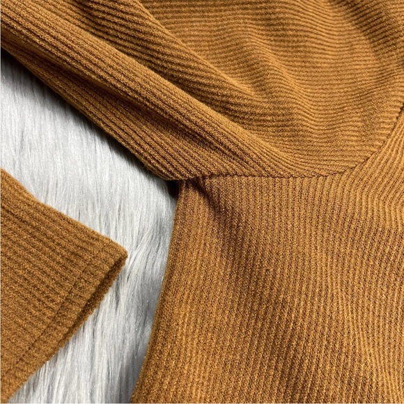 Madewell Ottoman Ribbed Square Neck Top Dried Cedar Size M - Picture 9 of 9